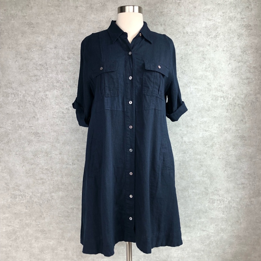 NWT Anthropologie 4our Dreamers Navy Blue Dress XS